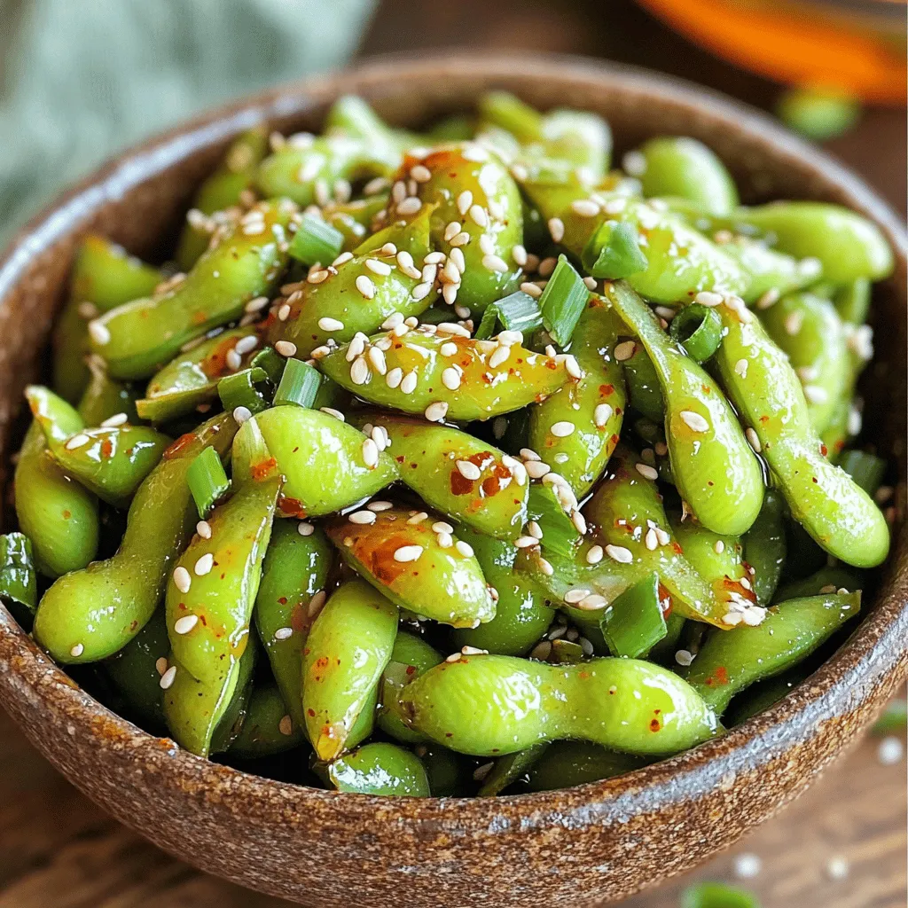 Air Fryer Sweet &#038; Spicy Garlic Edamame Delight