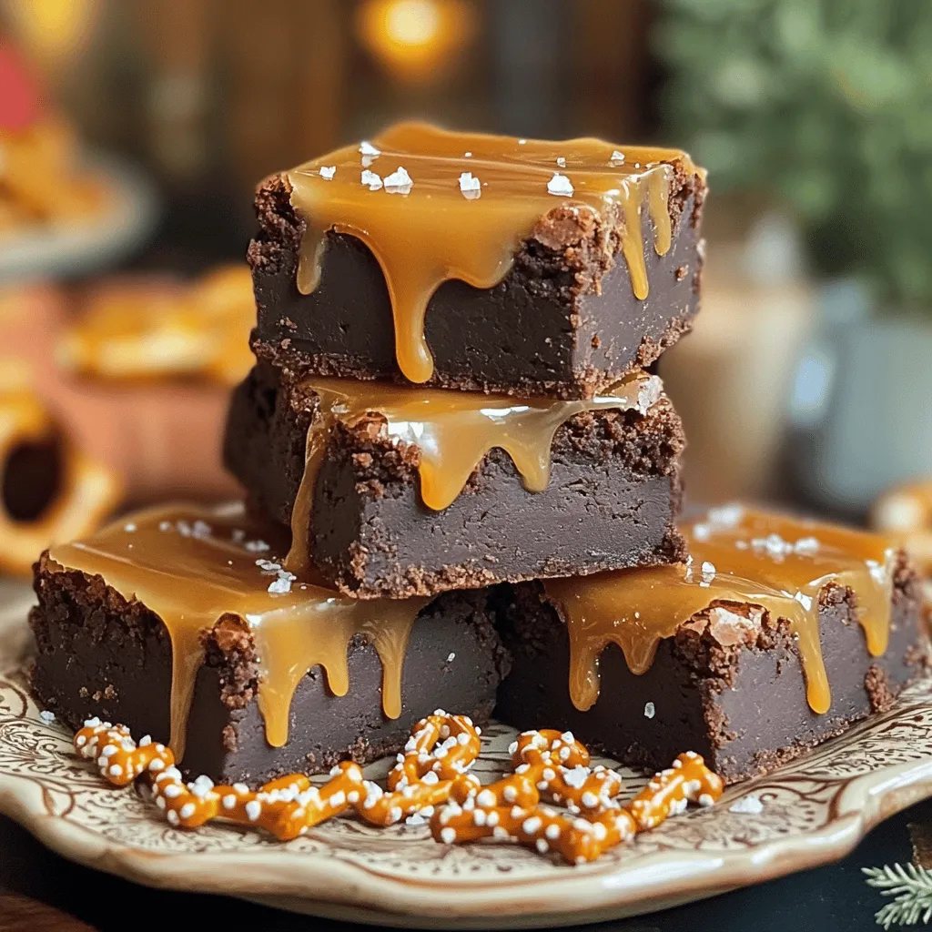 Salted Caramel Pretzel Brownies Indulgent Chocolate Treat