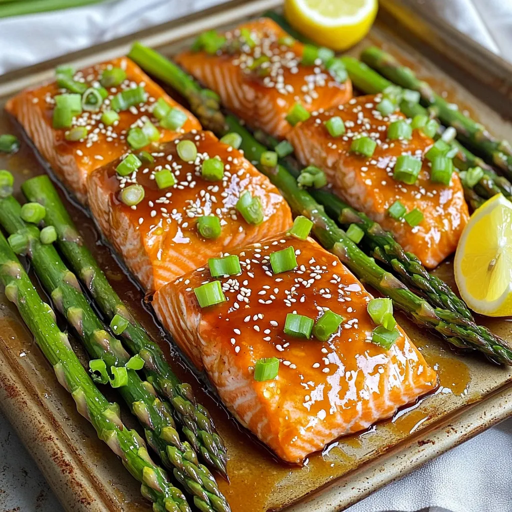 Honey Garlic Salmon &#038; Asparagus Sheet Pan Delight