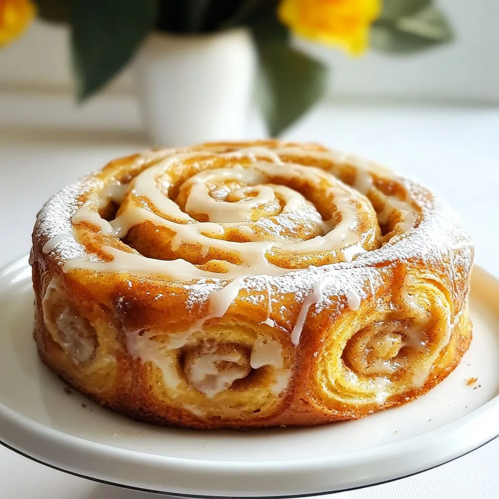 Gingerbread Cinnamon Roll Cake Delightful Festive Treat