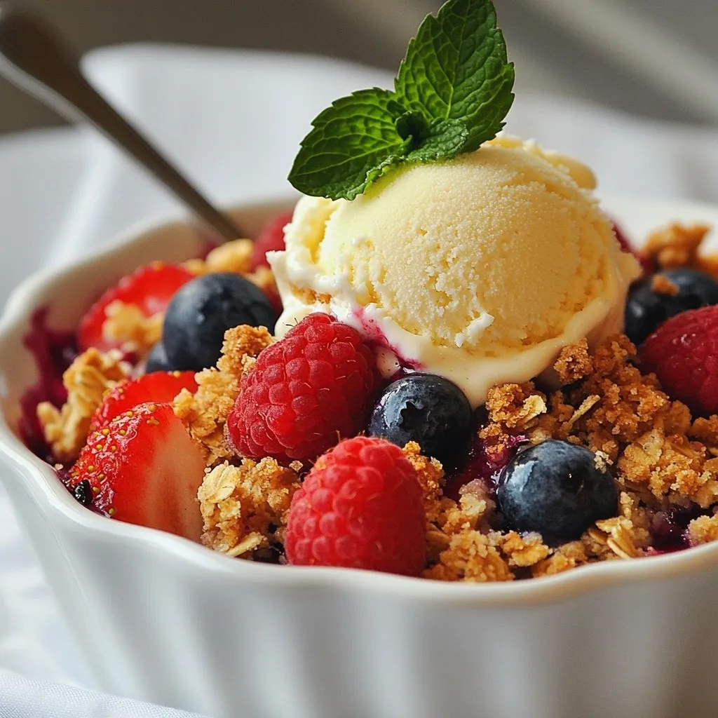 Triple Berry Crisp Scrumptious and Easy Dessert Treat
