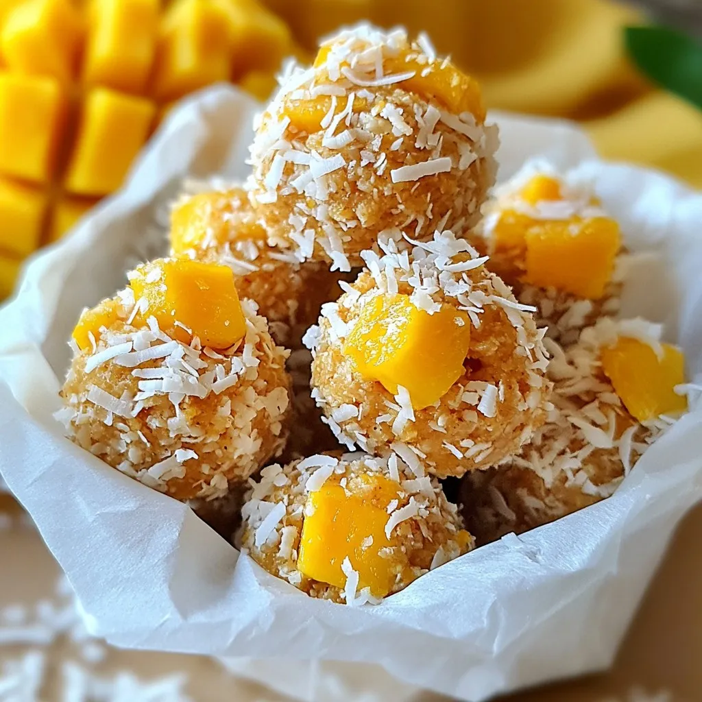 Mango Coconut Energy Bites Healthy Snack Recipe
