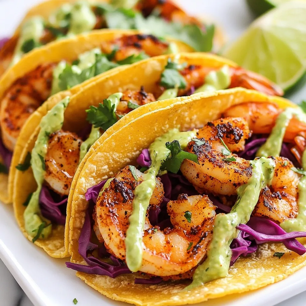 Cajun Shrimp Tacos with Avocado Crema Delight