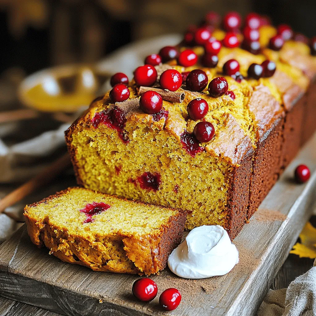 Pumpkin Cranberry Bread Bakery Style Delight Recipe