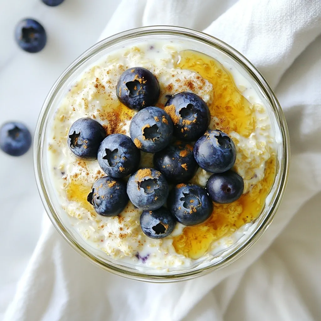 Blueberry Cheesecake Overnight Oats Simple Recipe