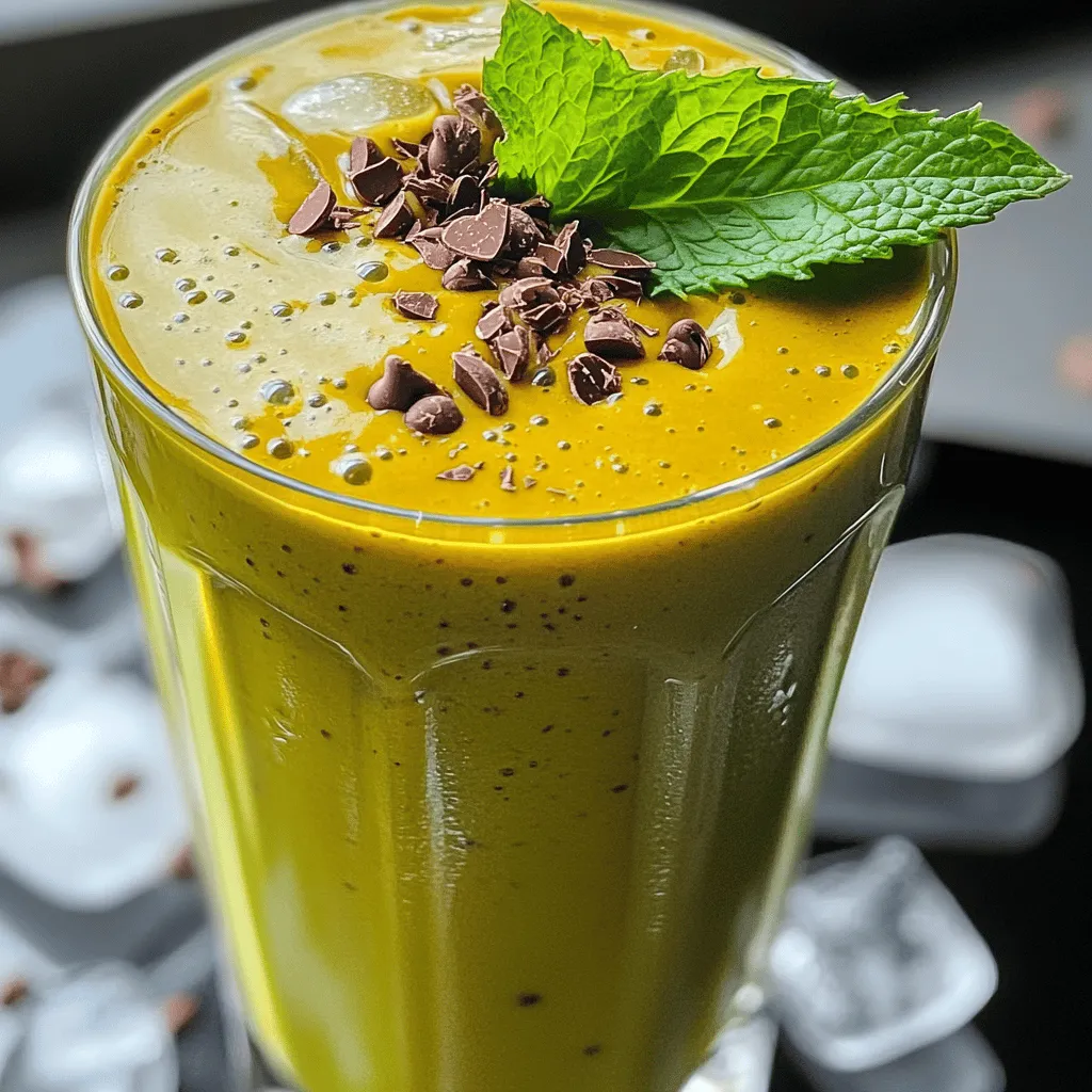 Mint Chocolate Chip Protein Shake Energizing Treat