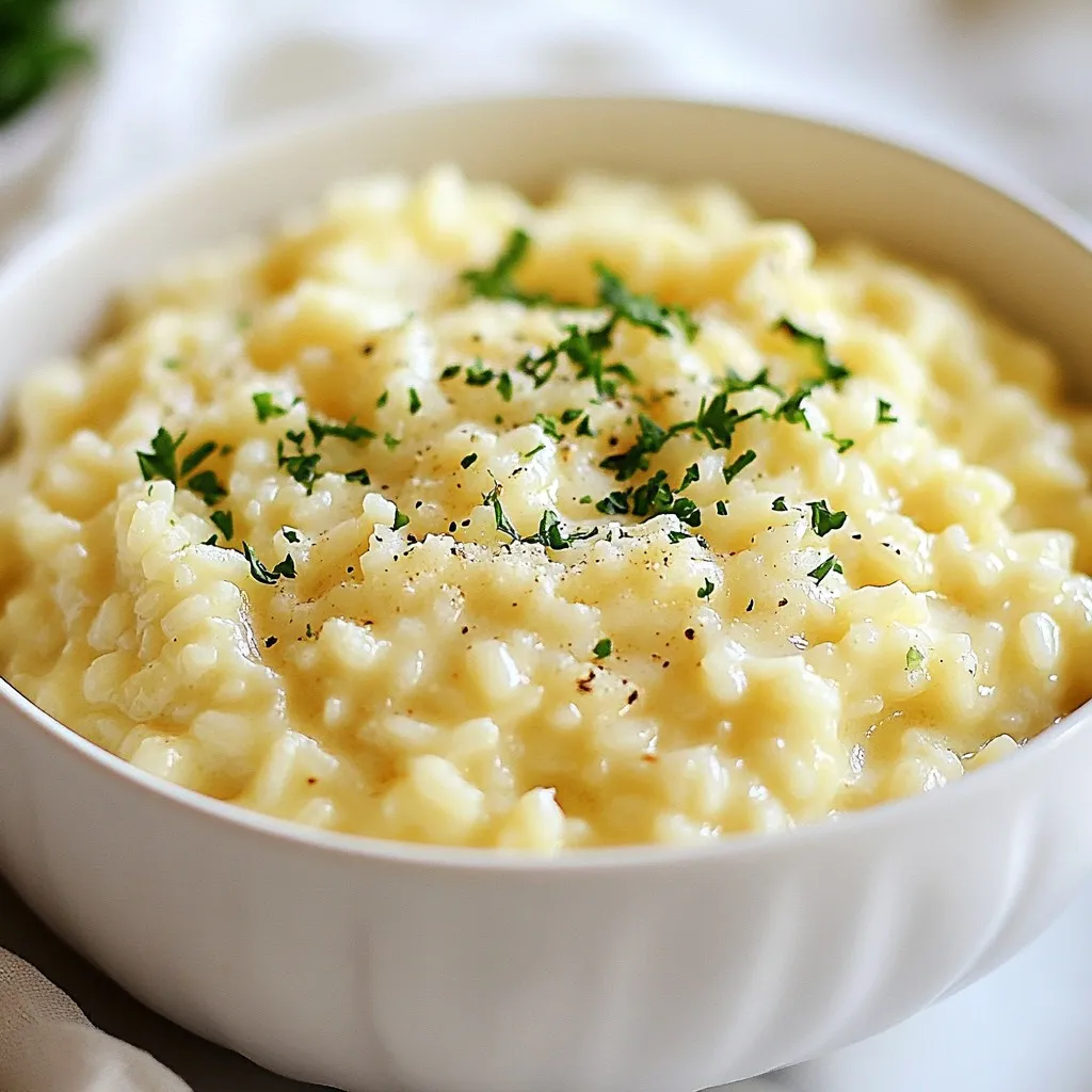 Creamy Garlic Parmesan Risotto Rich and Flavorful Dish