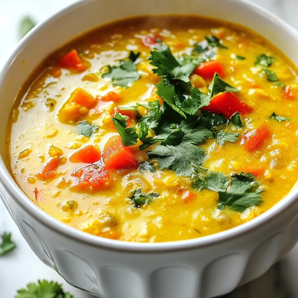 Coconut Curry Lentil Soup Hearty and Flavorful Meal