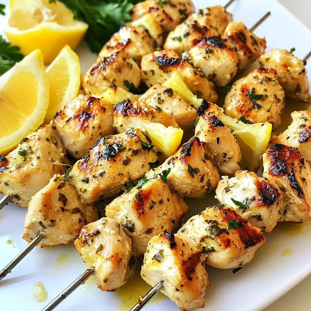 Greek Lemon Chicken Skewers Flavorful Grilling Recipe