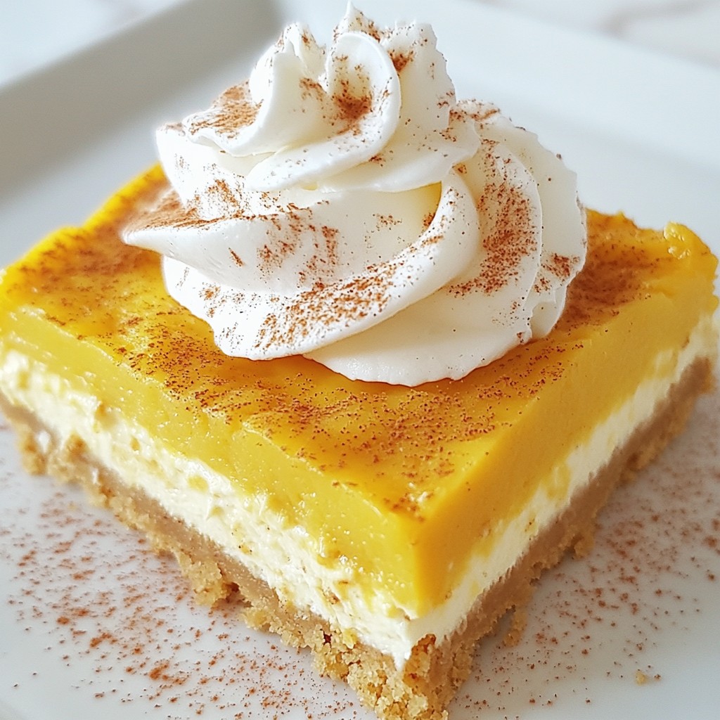 Pumpkin Cheesecake Bars Delightful and Easy Recipe