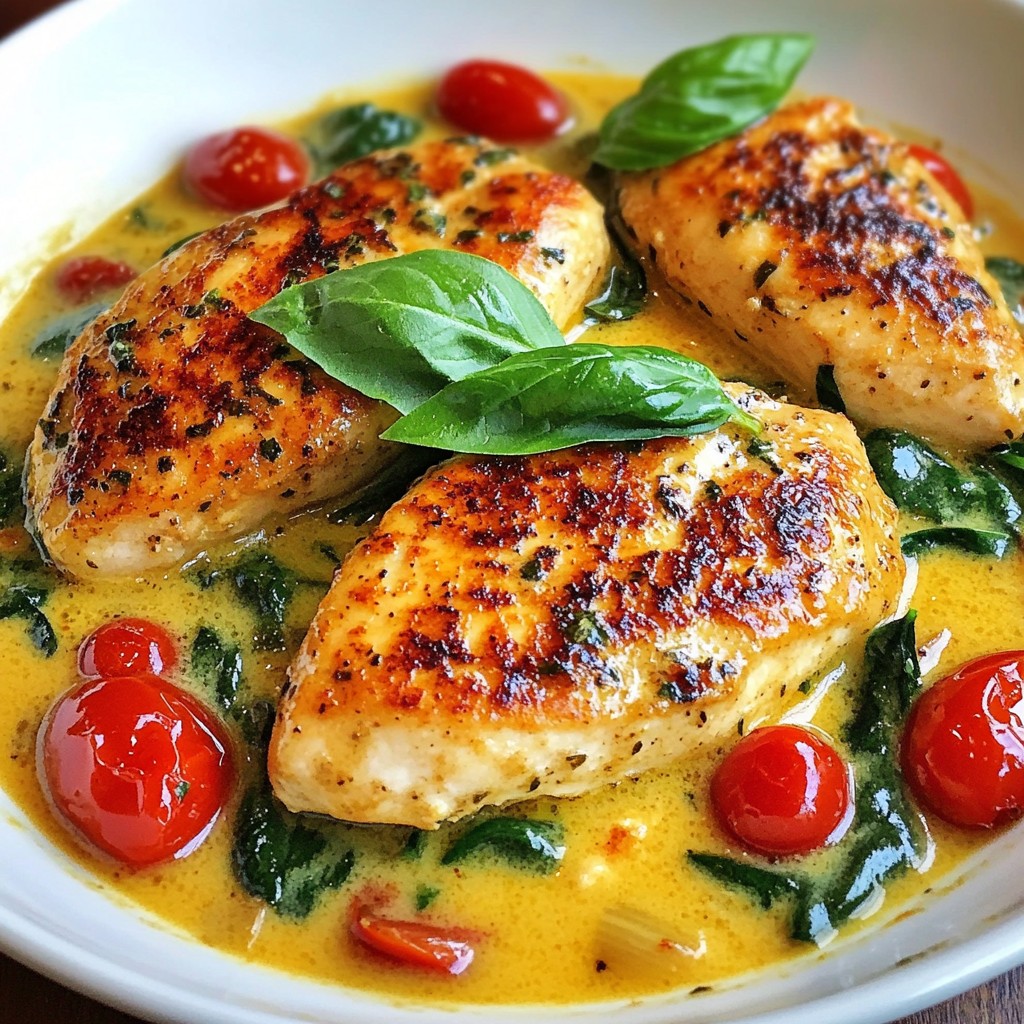 Creamy Family Meal Tuscan Chicken Skillet Delight