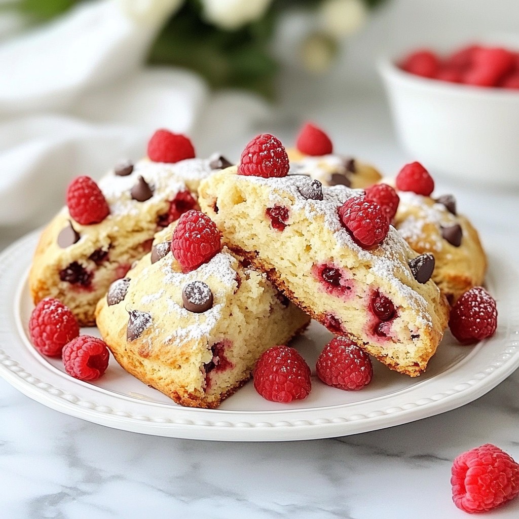 Raspberry Chocolate Chip Scones Delightful and Simple