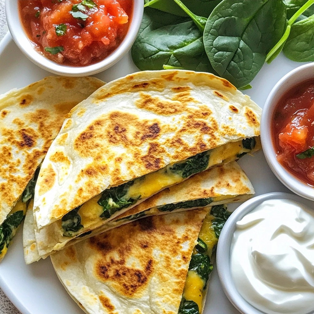 Cheesy Kid-Friendly Spinach and Feta Quesadillas