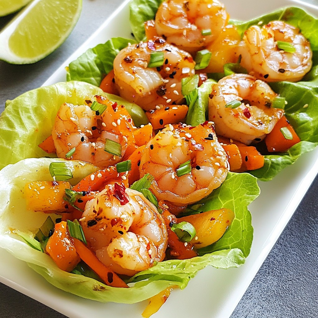 Spicy Shrimp Lettuce Wraps Fresh and Flavorful Meal