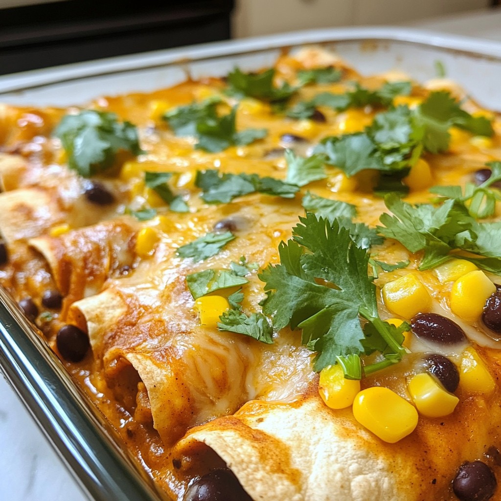 Savory Sweet Potato Black Bean Enchiladas Recipe