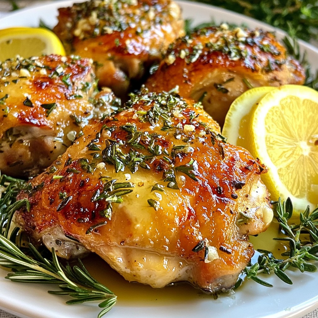 Garlic Butter Herb Chicken Thighs Savory Dinner Delight