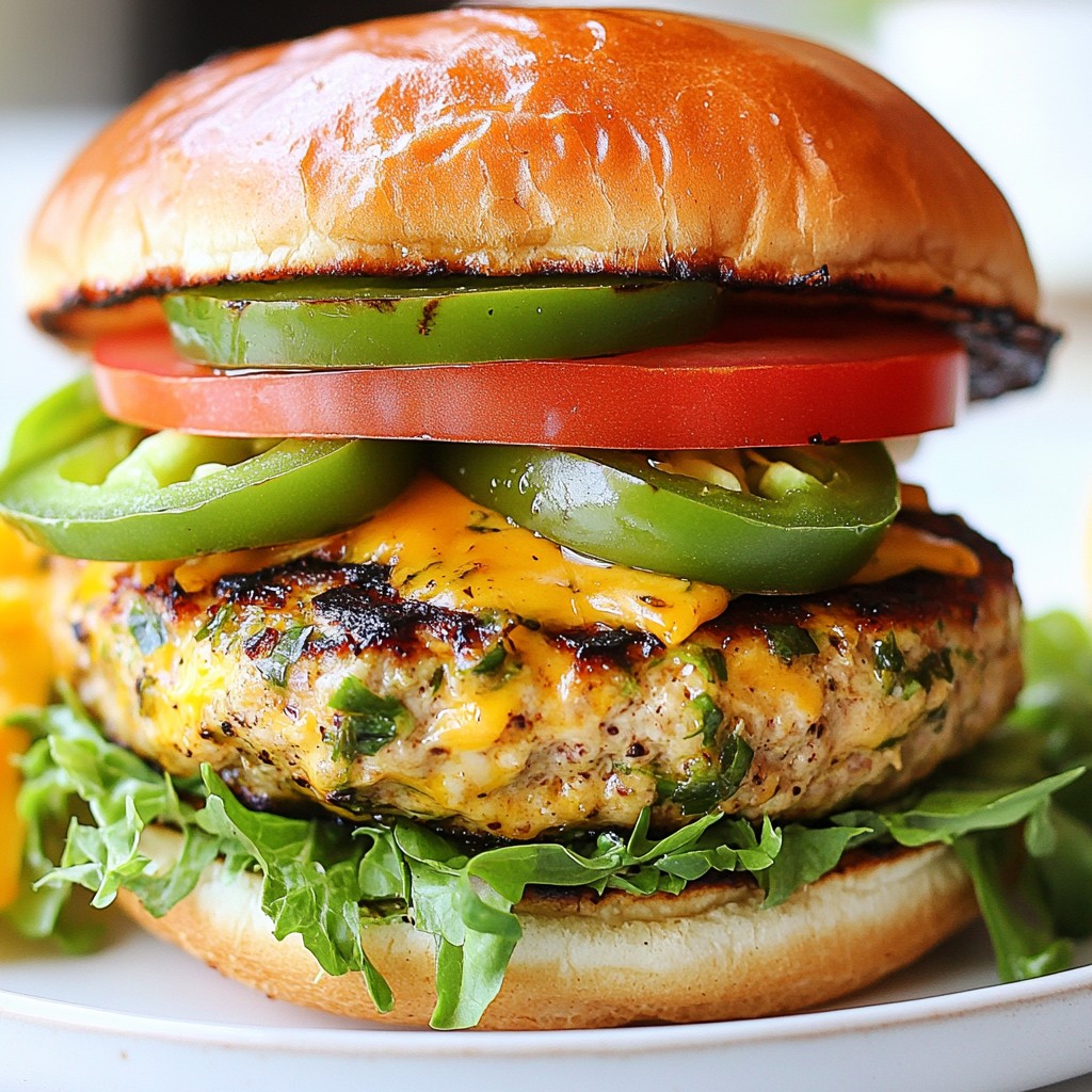 Jalapeño Cheddar Turkey Burgers Flavorful and Easy Recipe
