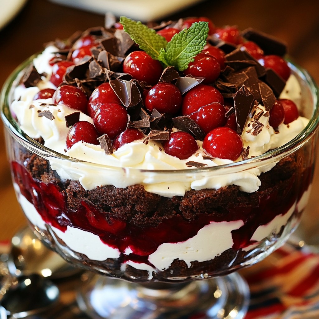 Black Forest Brownie Trifle Delightful Dessert Recipe