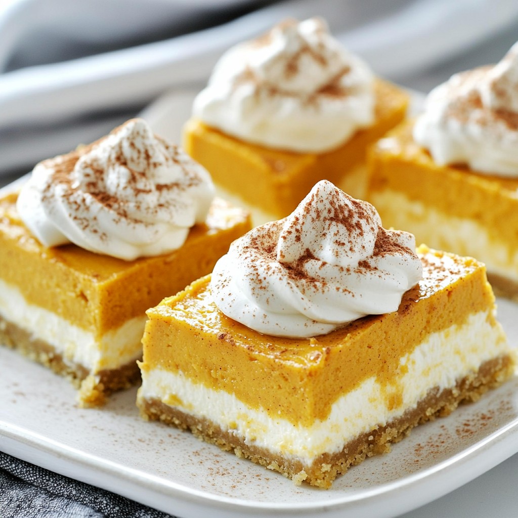 Pumpkin Pie Cheesecake Bars Delightfully Easy Recipe