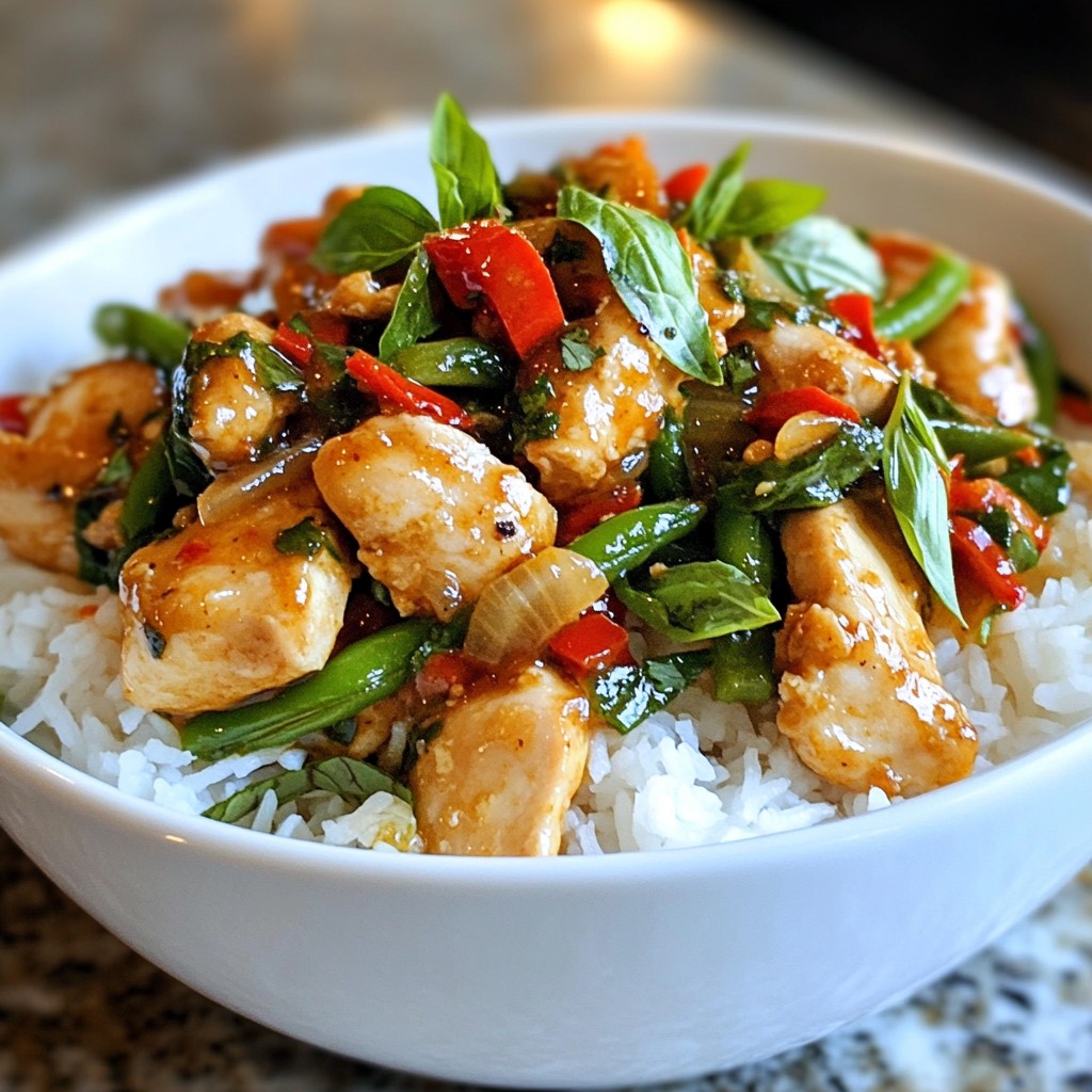 Spicy Thai Basil Chicken Flavorful Stir-Fry Recipe