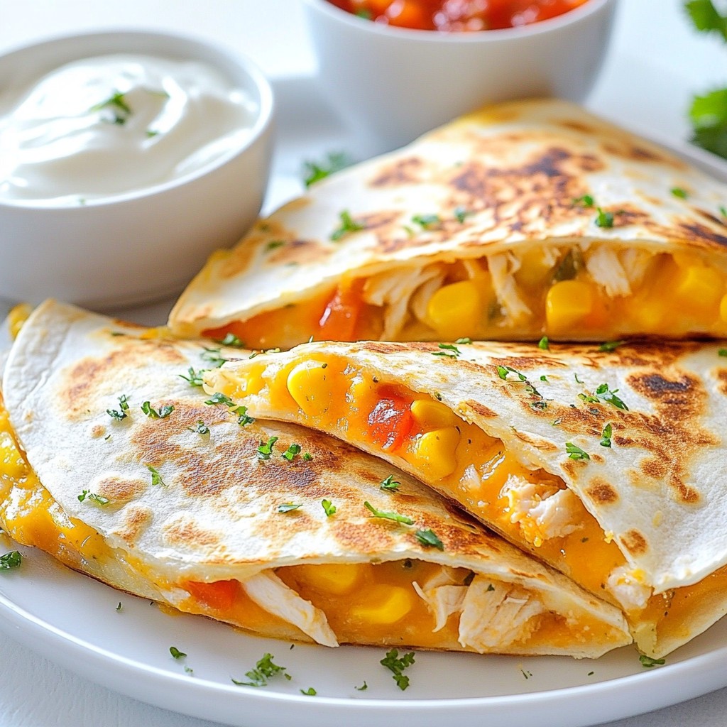 Savory Kid-Friendly Chicken and Cheese Quesadillas