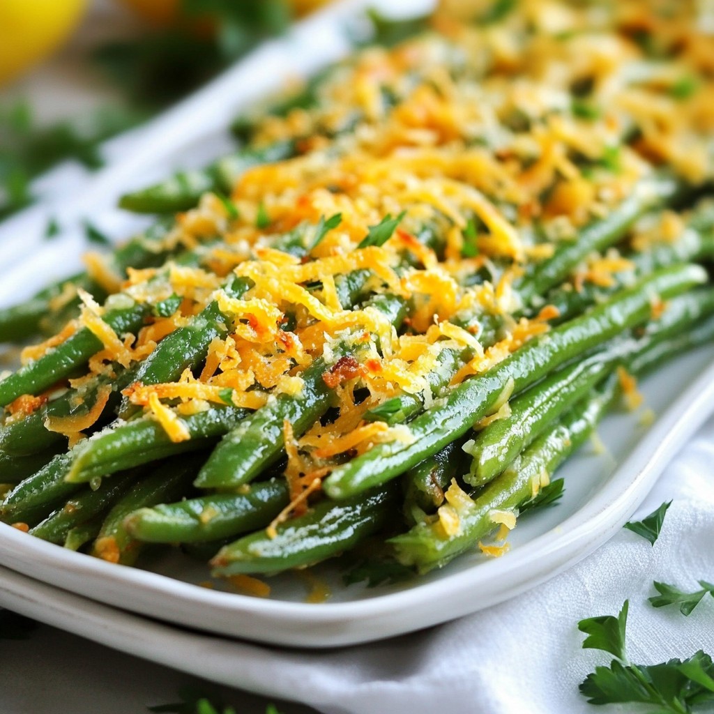 Garlic Parmesan Air Fryer Green Beans Delightful Dish