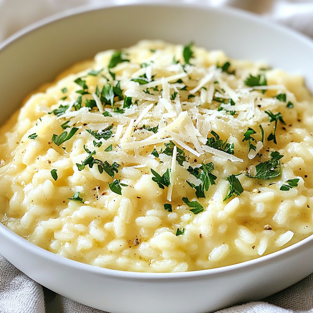 Creamy Garlic Parmesan Risotto Rich and Flavorful Dish