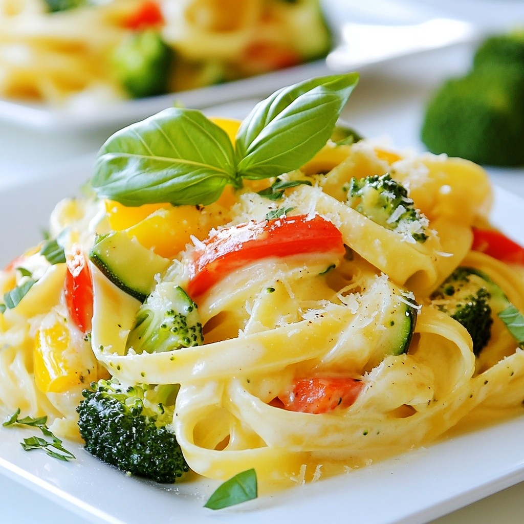 Quick Family Meal Veggie Alfredo Pasta Recipe Now