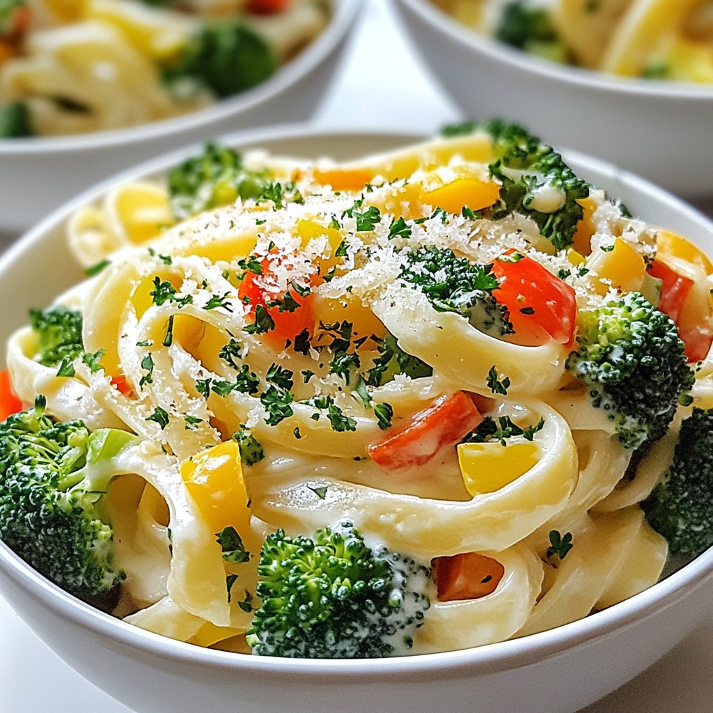 Quick Family Meal Veggie Alfredo Pasta Recipe Today