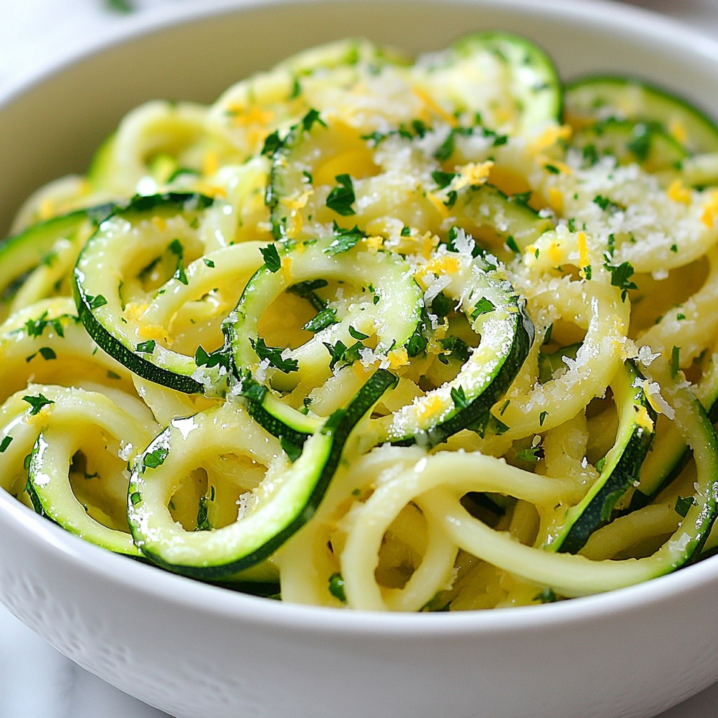 Garlic Butter Zucchini Noodles Tasty and Simple Meal