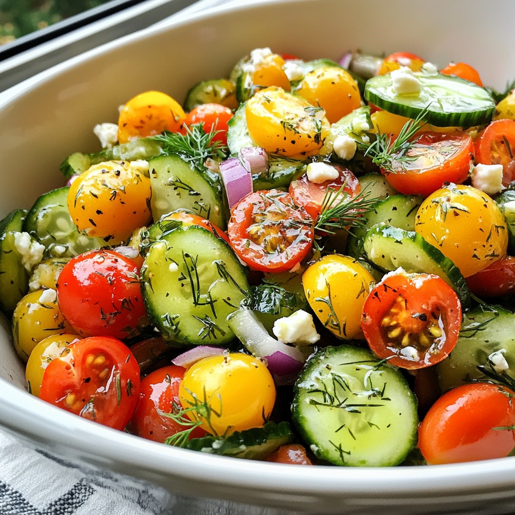 Cucumber Tomato Salad with Dill Fresh and Easy Recipe