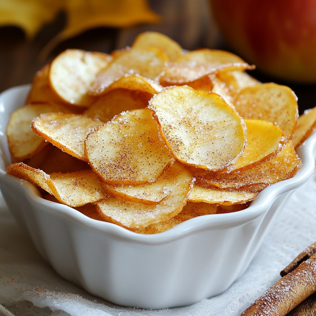 Cinnamon Sugar Apple Chips Tasty and Healthy Snack