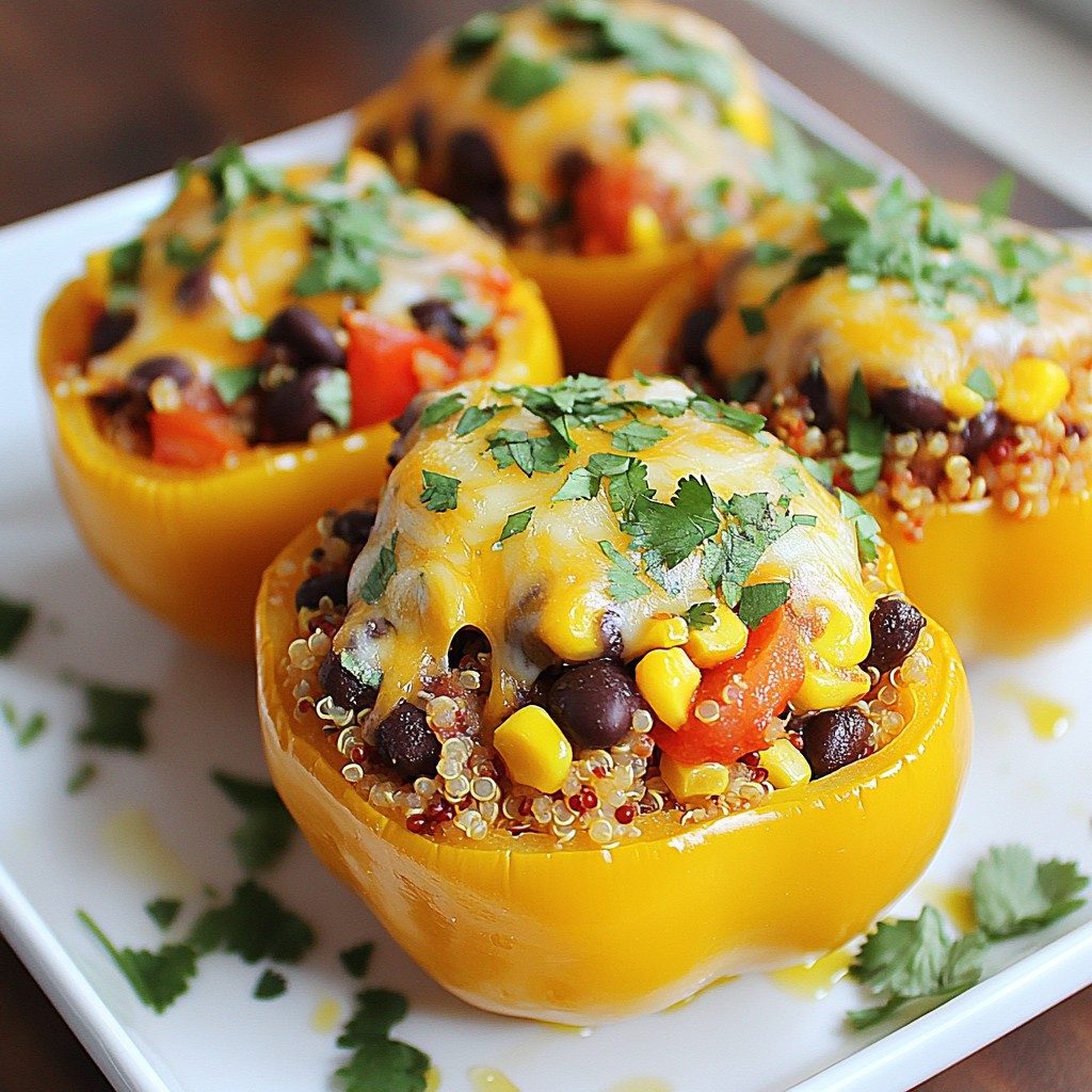 Spicy Kid-Friendly Black Bean Stuffed Peppers Recipe