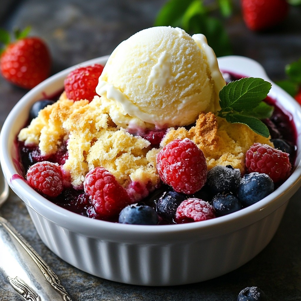 Triple Berry Cobbler Delightful and Easy Recipe