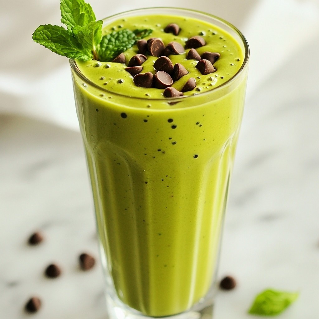 Mint Chocolate Chip Smoothie Fresh and Tasty Treat