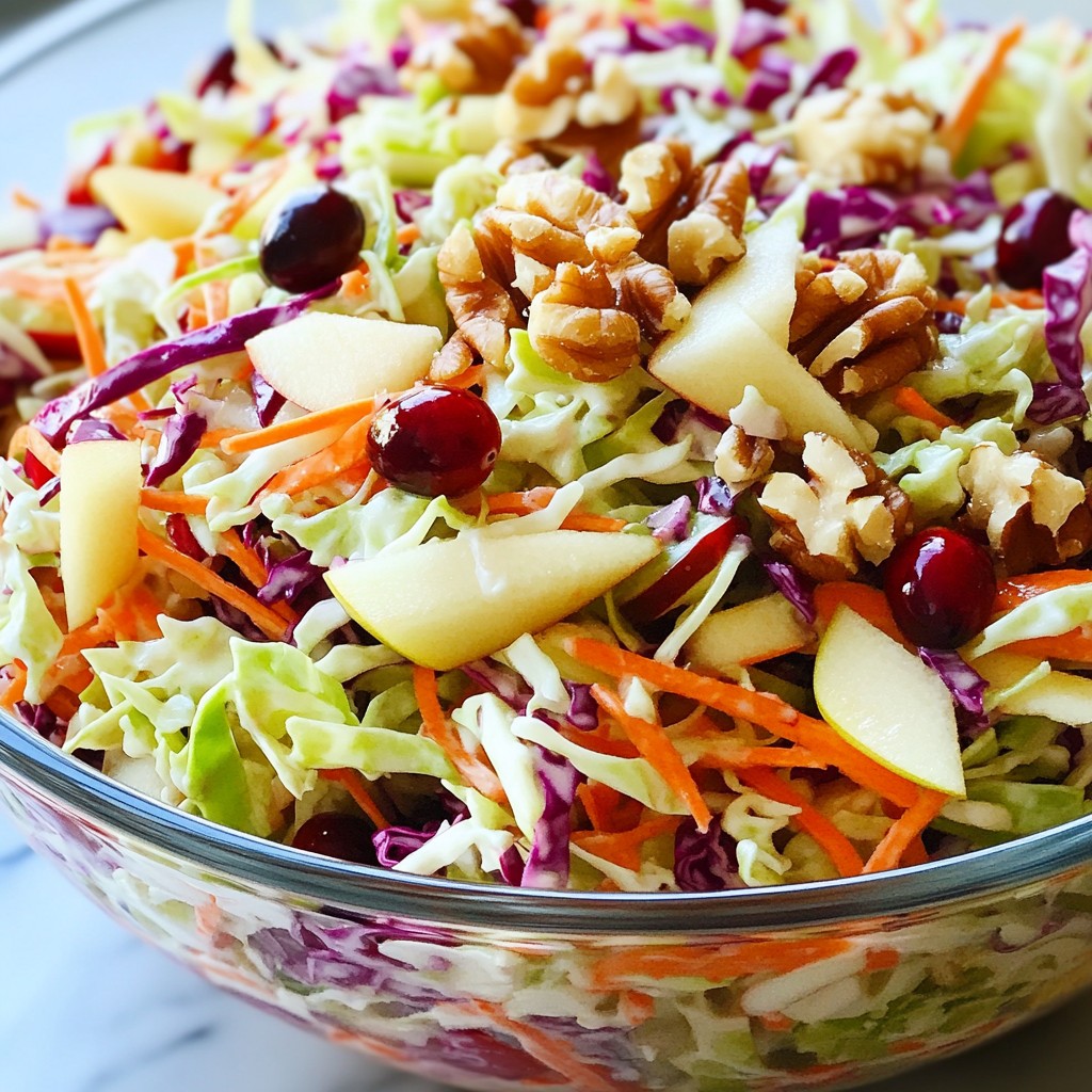 Apple Cranberry Coleslaw Fresh and Crunchy Delight