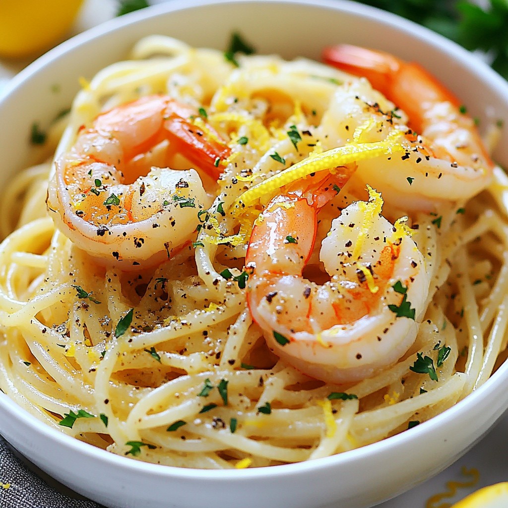 Lemon Garlic Butter Shrimp Pasta Delightful and Simple