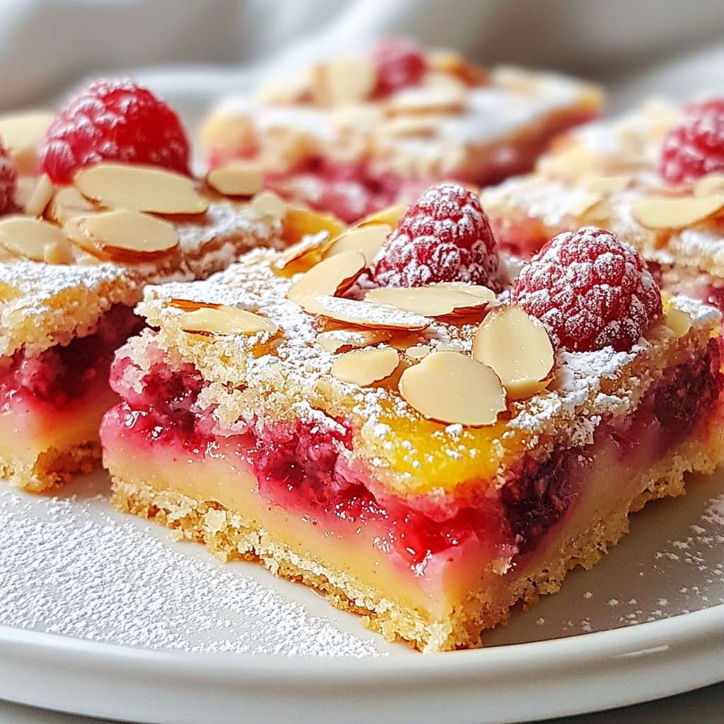 Raspberry Almond Shortbread Bars Delightful Treat