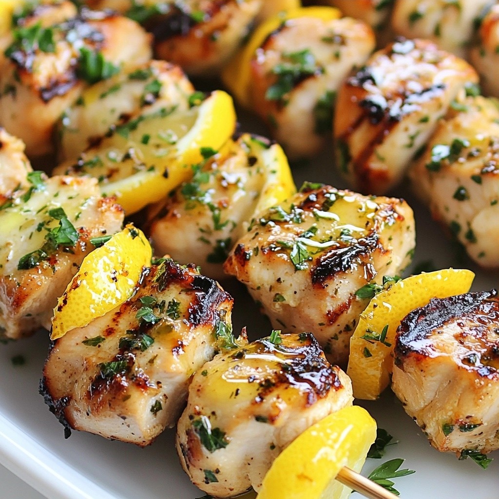 Moist Kid-Friendly Lemon Herb Chicken Kebabs Delight