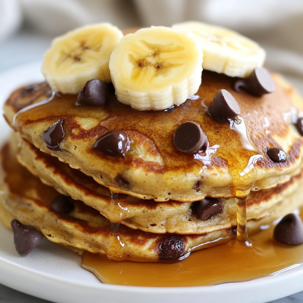 Fluffy Kids-Friendly Chocolate Chip Banana Pancakes