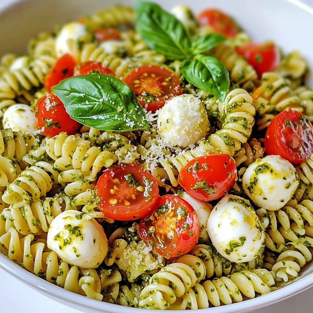 Pesto Caprese Pasta Salad Colorful and Tasty Dish