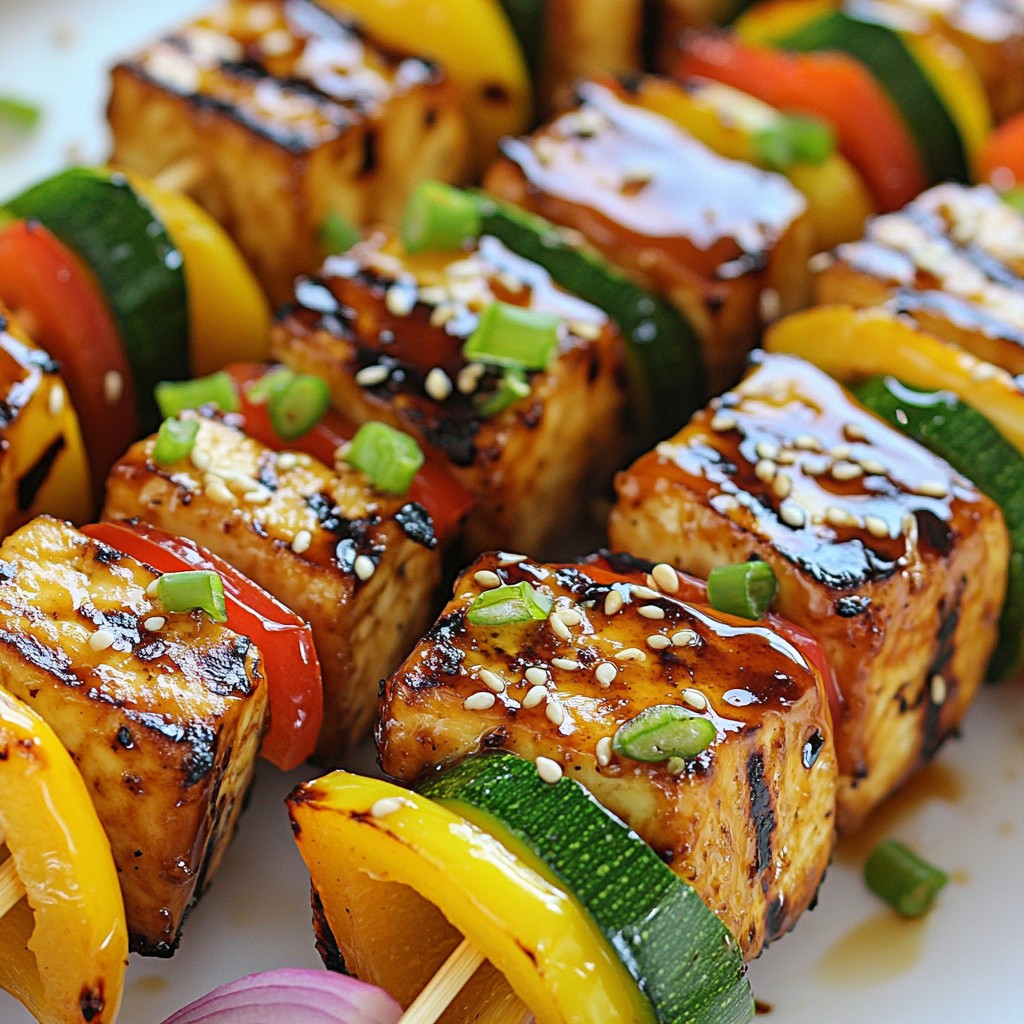 Teriyaki Glazed Tofu Skewers Simple and Tasty Treat