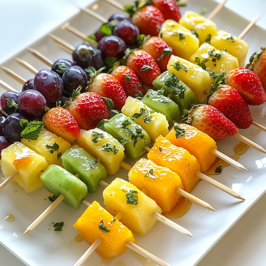 Rainbow Fruit Skewers Colorful and Enjoyable Treat