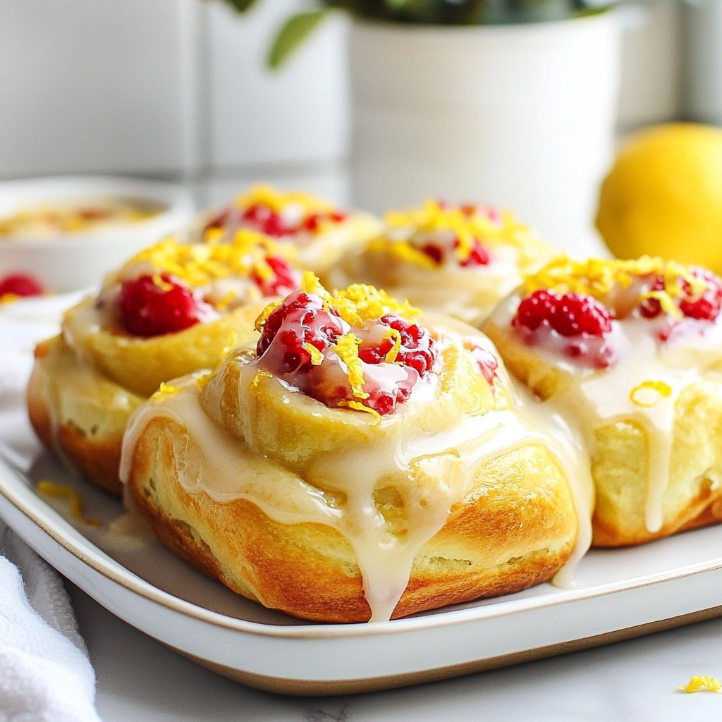 Lemon Raspberry Sweet Rolls Easy and Delicious Recipe