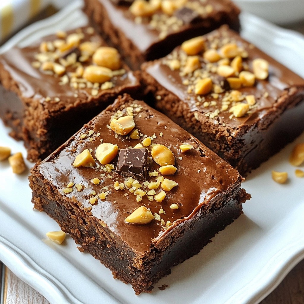 Chocolate Chunk Peanut Butter Brownies Delicious Treat