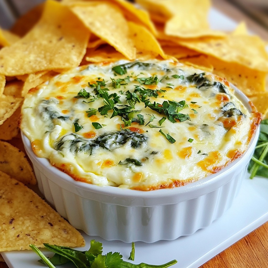 Savory Three Cheese Spinach Dip Perfect for Parties
