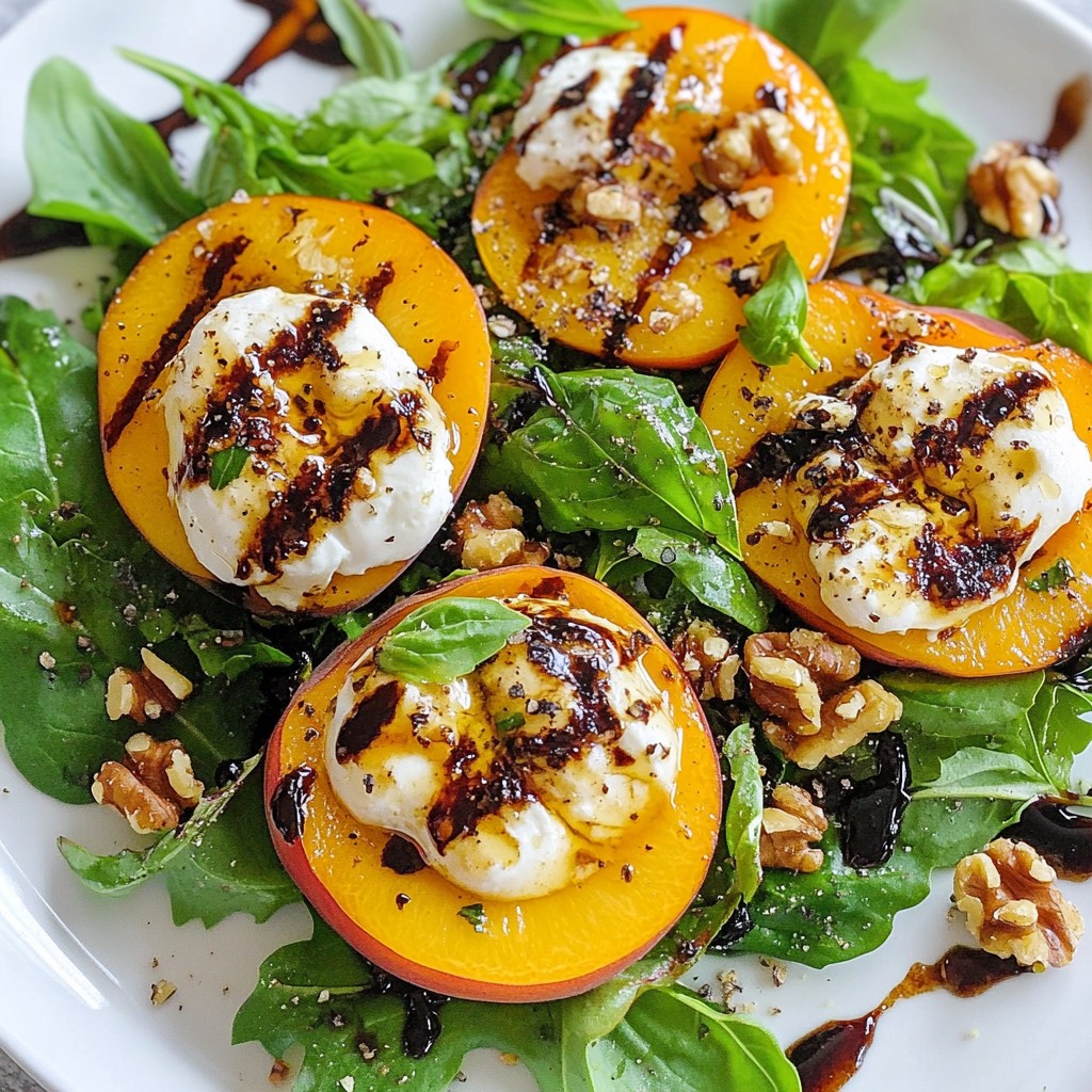 Grilled Peach Burrata Salad Fresh and Flavorful Delight