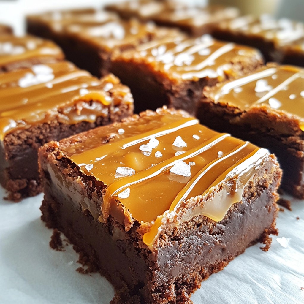 Fudgy Salted Caramel Brownies Irresistible Dessert Treat
