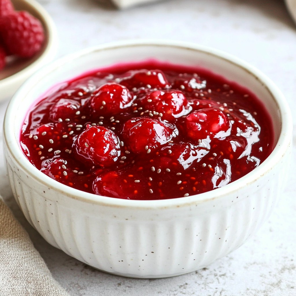 Raspberry Vanilla Chia Jam Easy and Delicious Spread