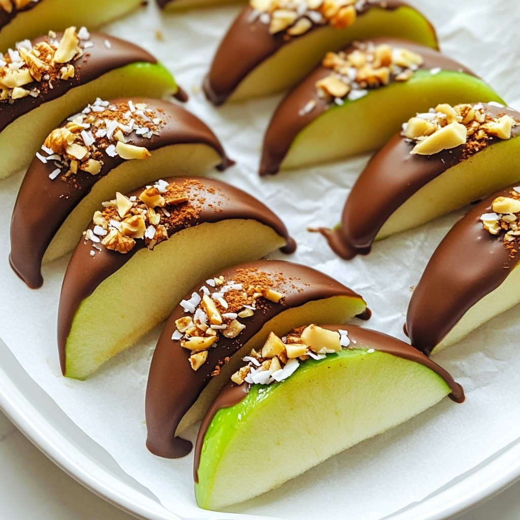 Sweet Kids-Friendly Chocolate Dipped Apple Slices Delight